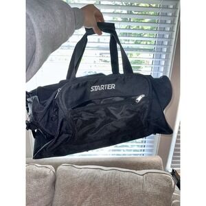 Starter Black Gym Bag Small Duffle Travel Carry On Sportswear‎ Gym Workout…CLEAN